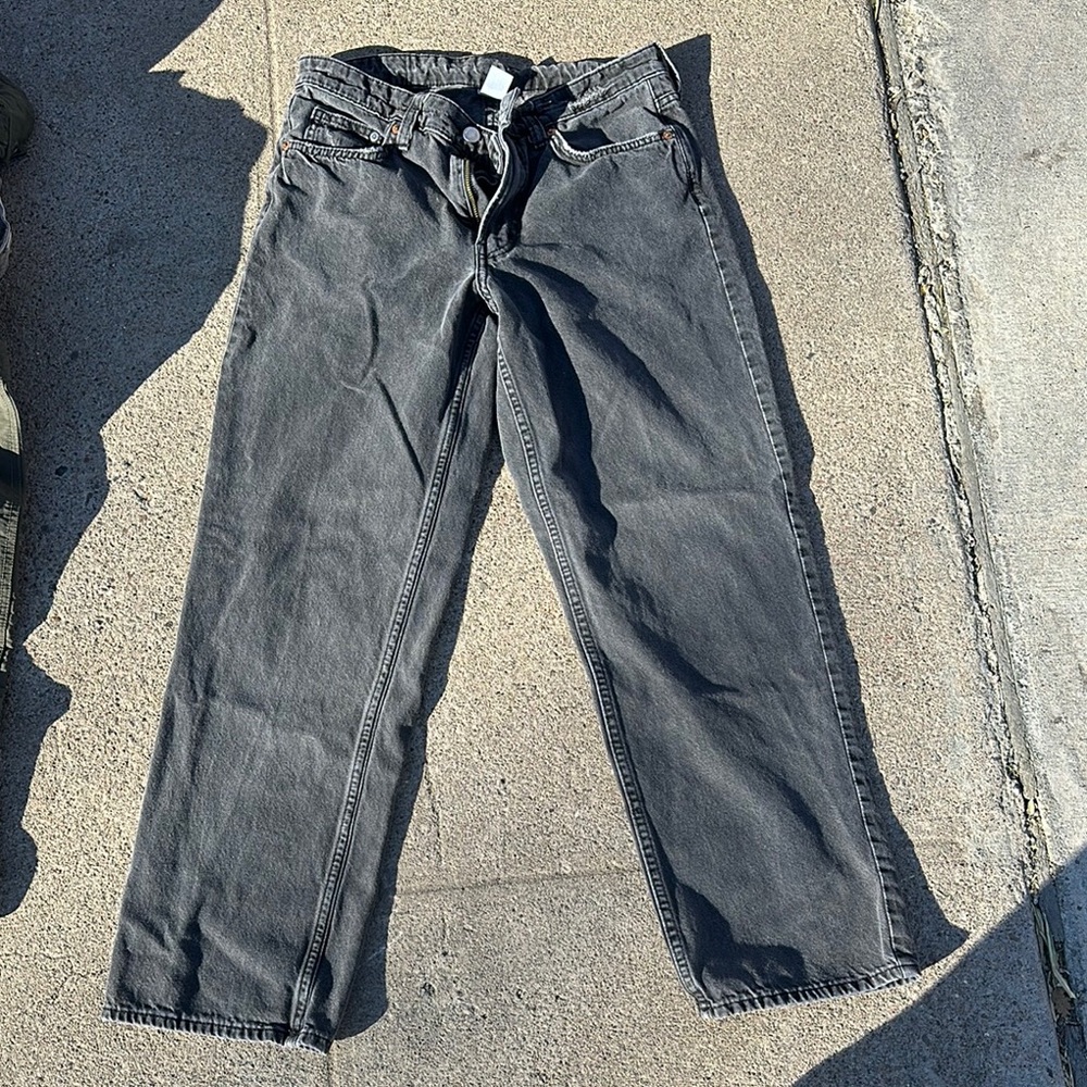 H & M Dark Gray Straight Jeans